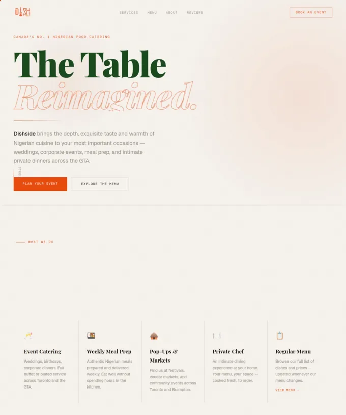 Dishside website β Nigerian catering, Toronto & GTA